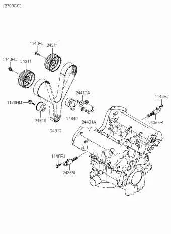 2007 hyundai santa fe belt diagram