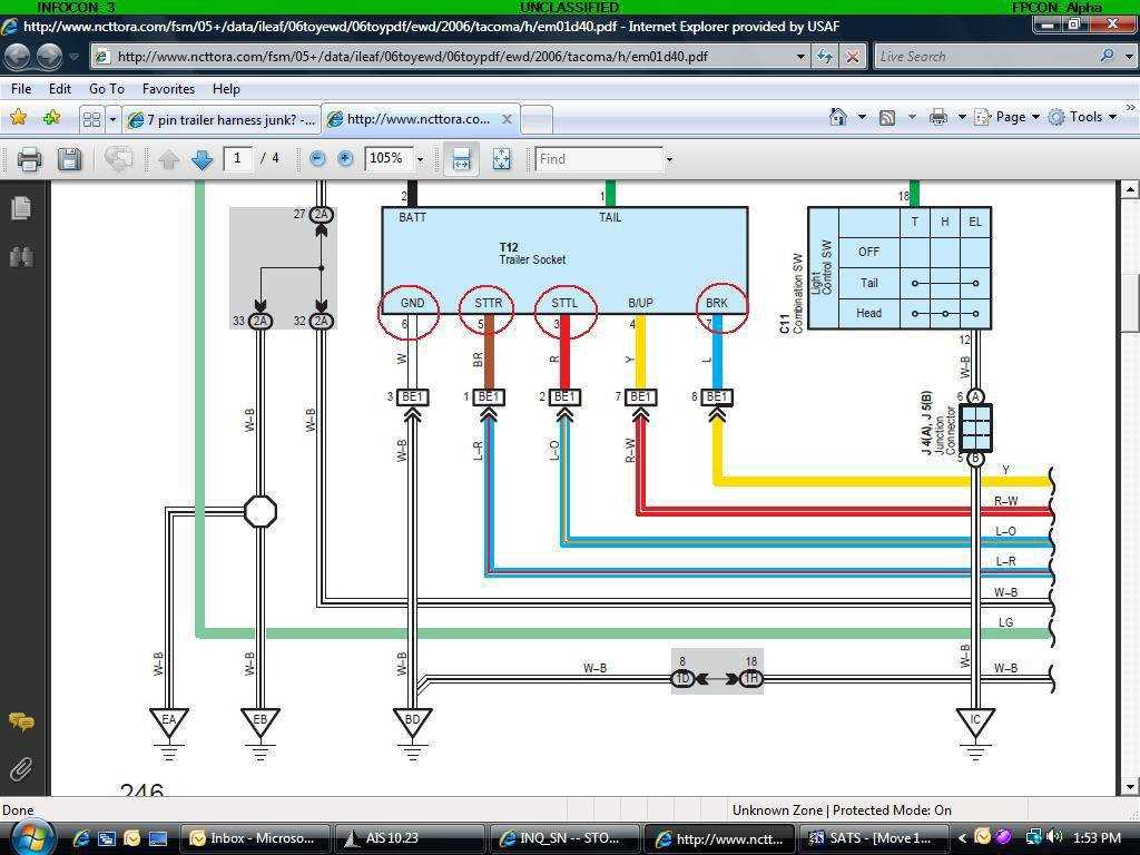 3. Connect the trailer wiring harness