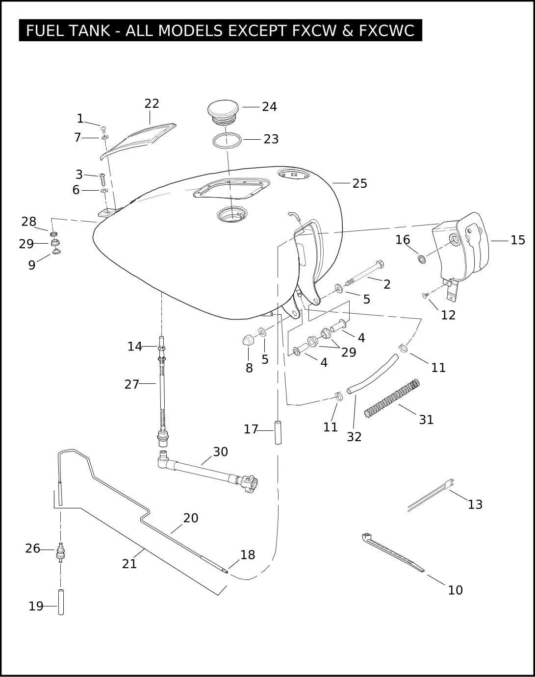 2009 harley fxstc clutch assy diagram
