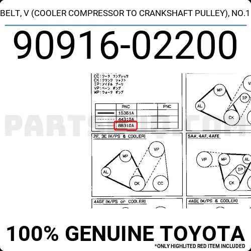 2011 toyota camry belt diagram