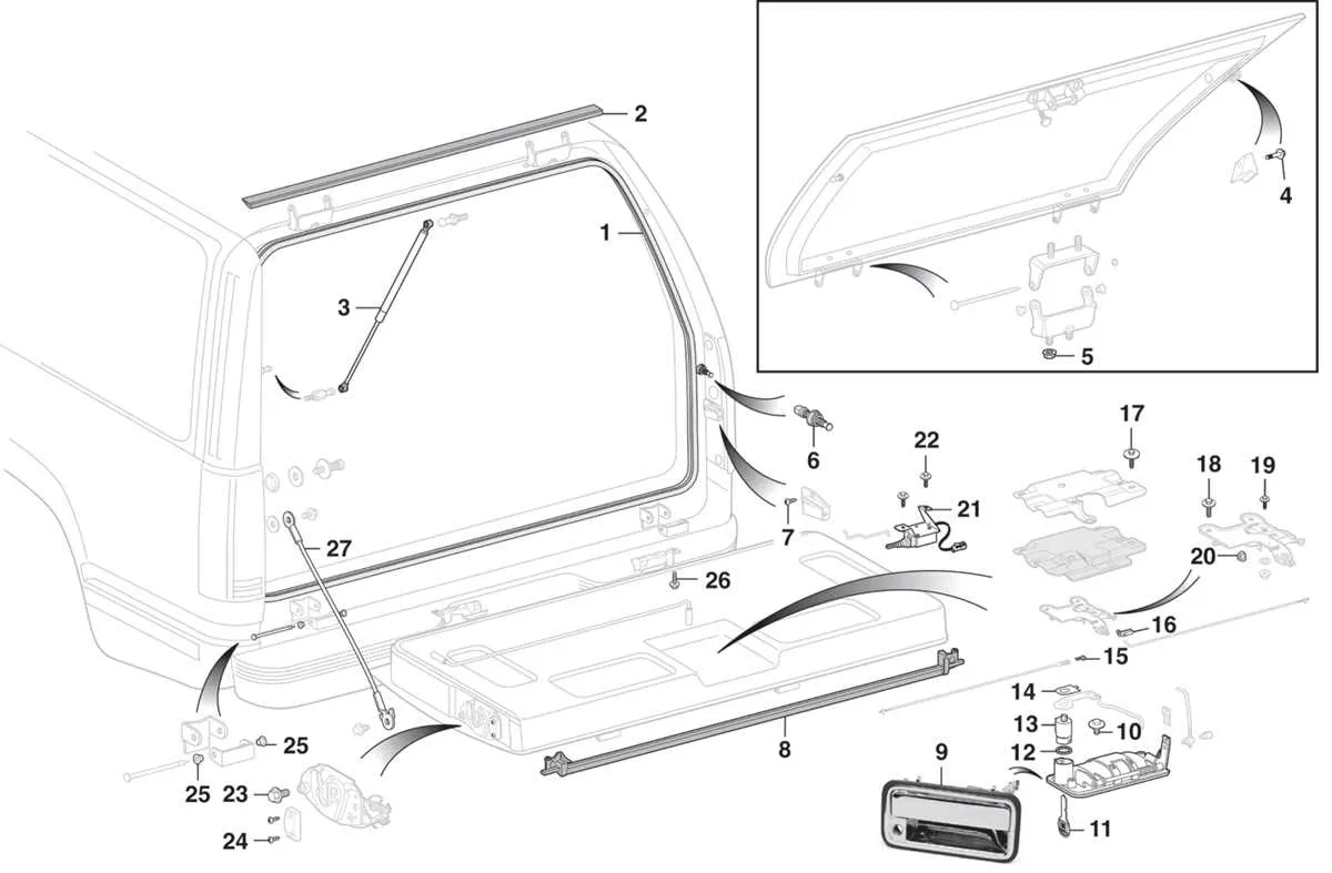 2015 chevy tahoe exterior door diagram