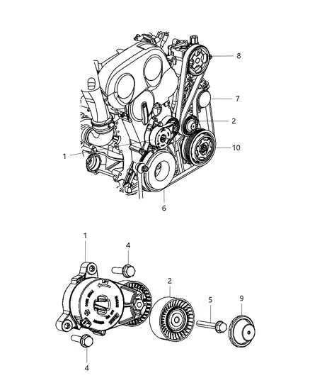 2018 dodge journey 2.4 serpentine belt diagram