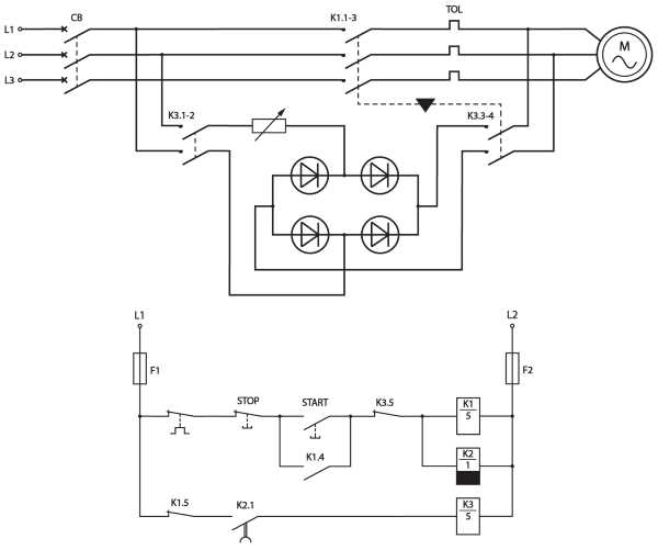 3 phase brake motor wiring diagram