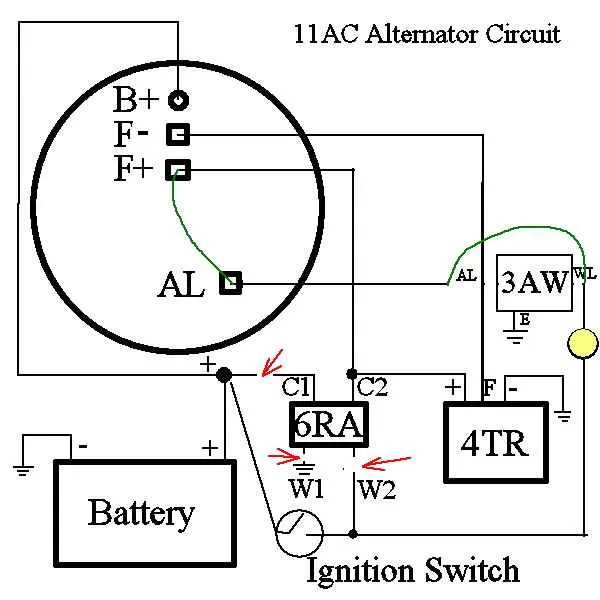 3 wire alternator diagram
