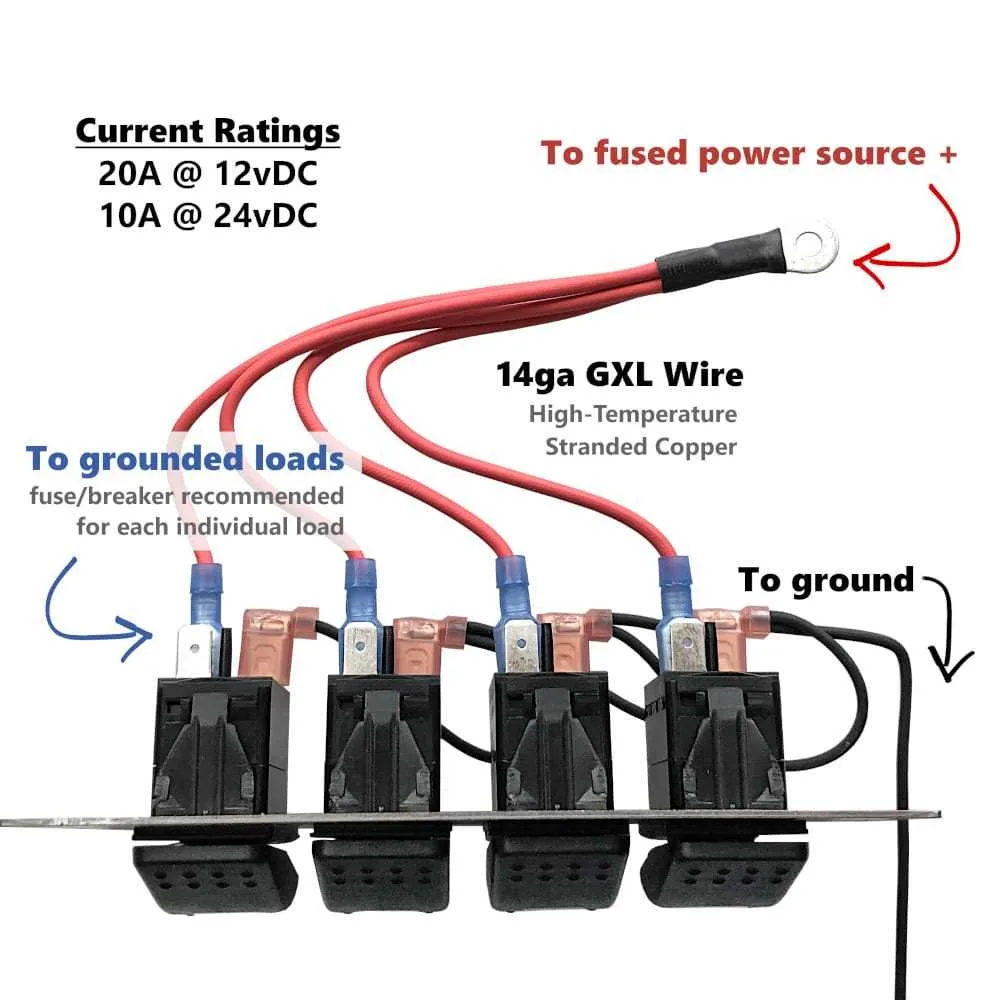 4 pin rocker switch wiring diagram