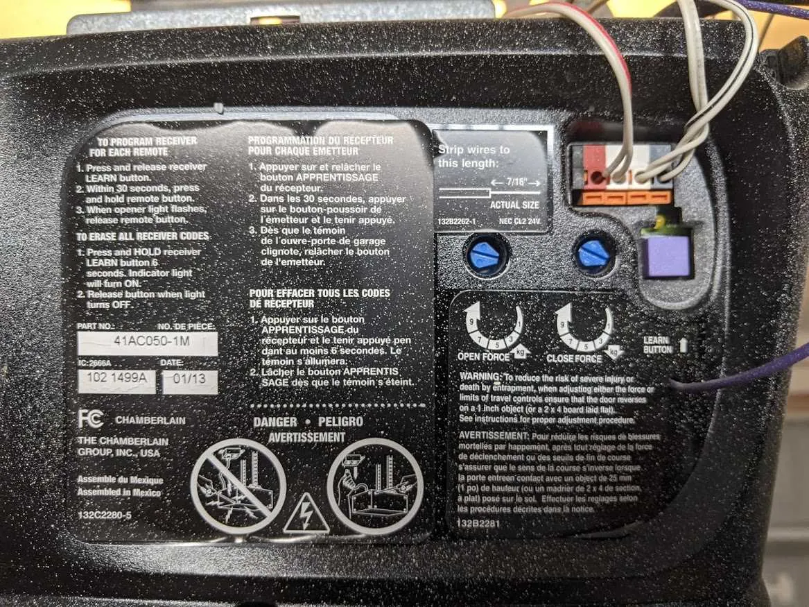4 wire garage door opener wiring diagram