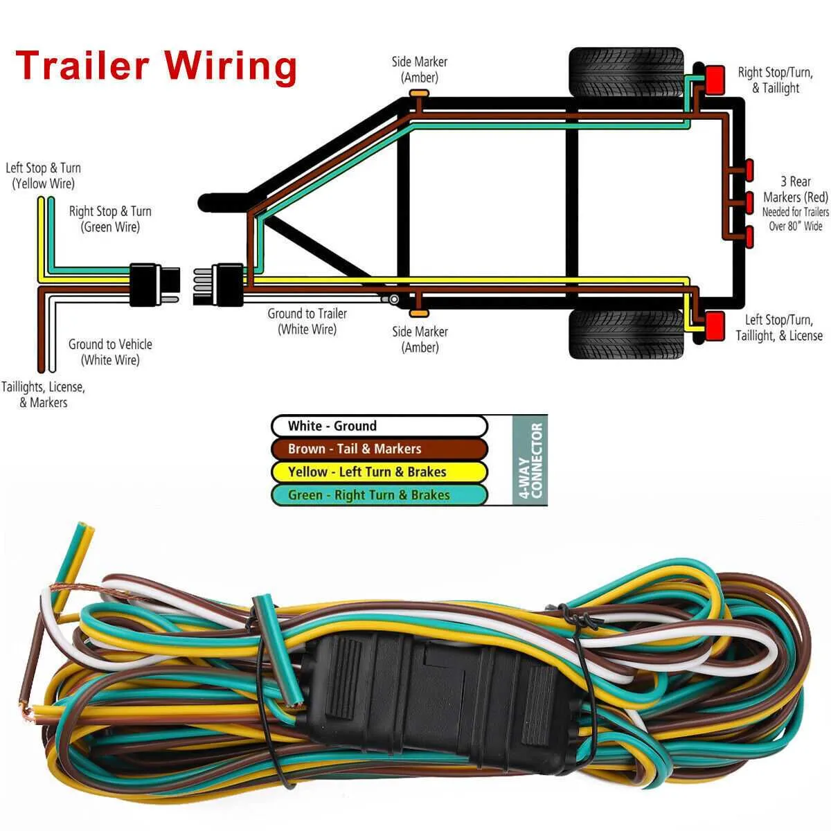 4 wire trailer plug wiring diagram
