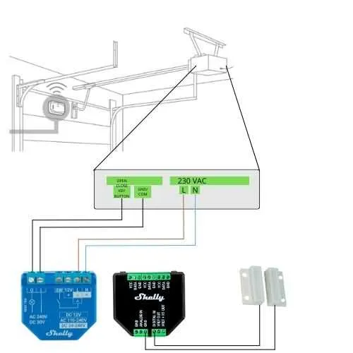 4 wire garage door opener wiring diagram