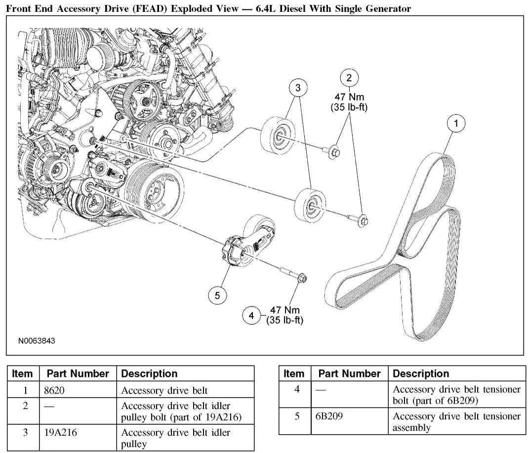 6.0 powerstroke serpentine belt diagram