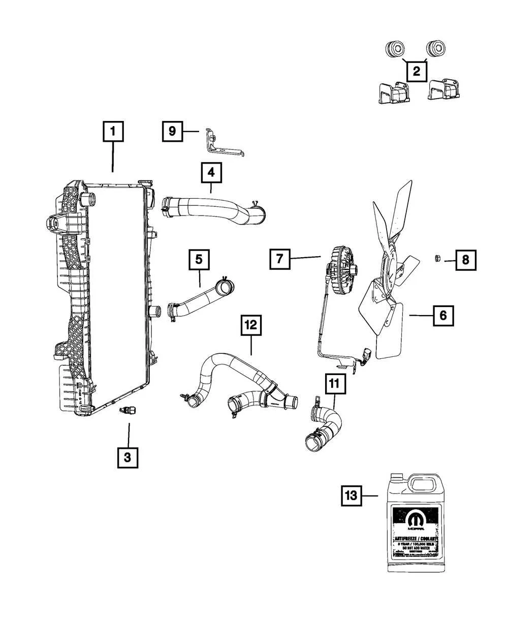 6.7 cummins coolant hose diagram