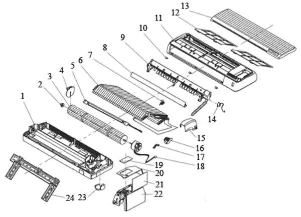 air conditioning unit parts diagram