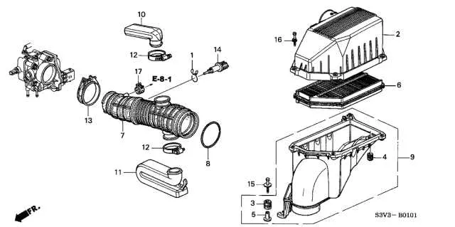 air intake hose diagram