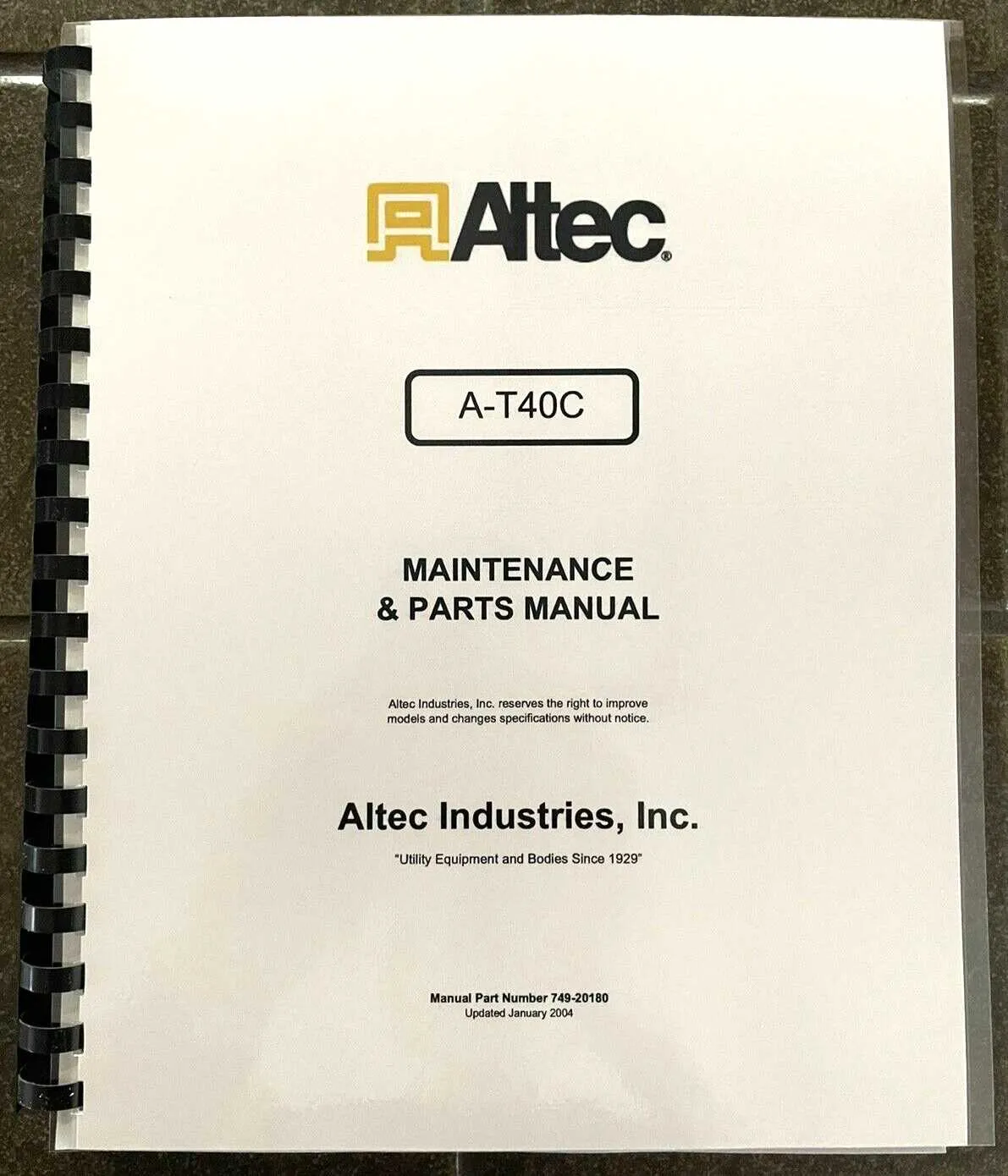 altec bucket truck parts diagram