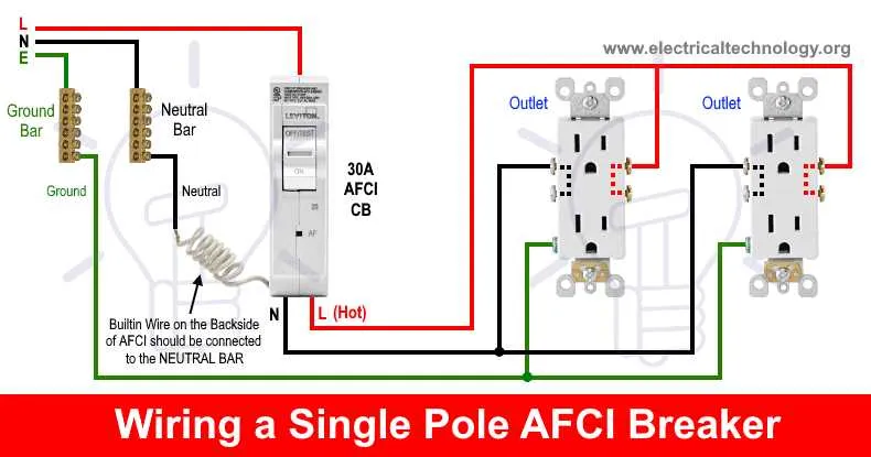 arc fault circuit breaker wiring diagram