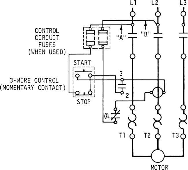 Basic stop start circuit diagram