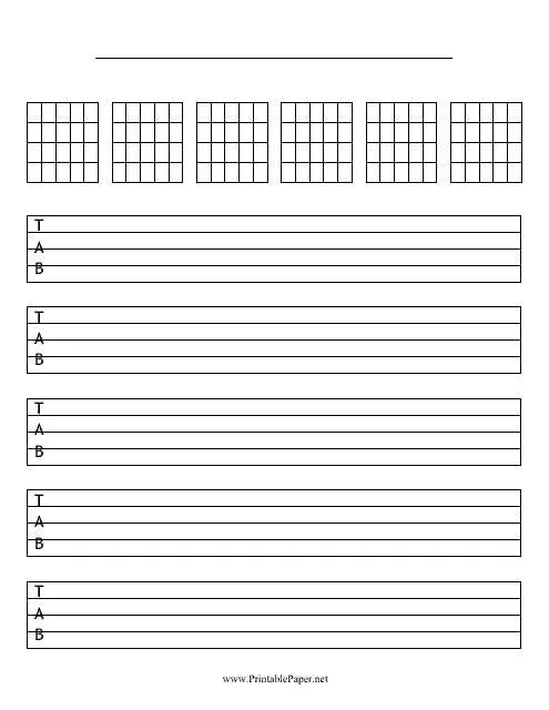 blank ukulele chord diagram