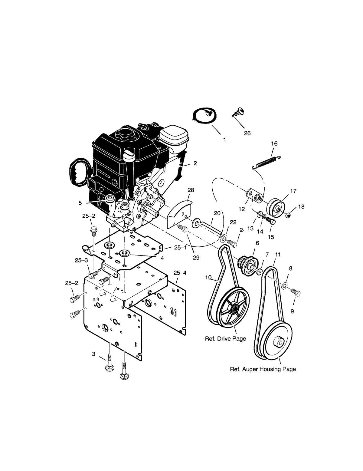 craftsman snowblower parts diagram