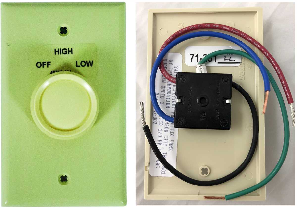 Dayton 2 speed fan switch wiring