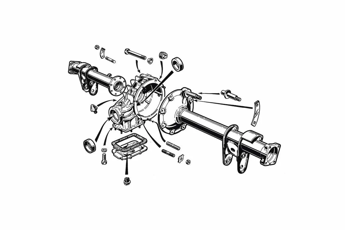 diagram of a rear axle