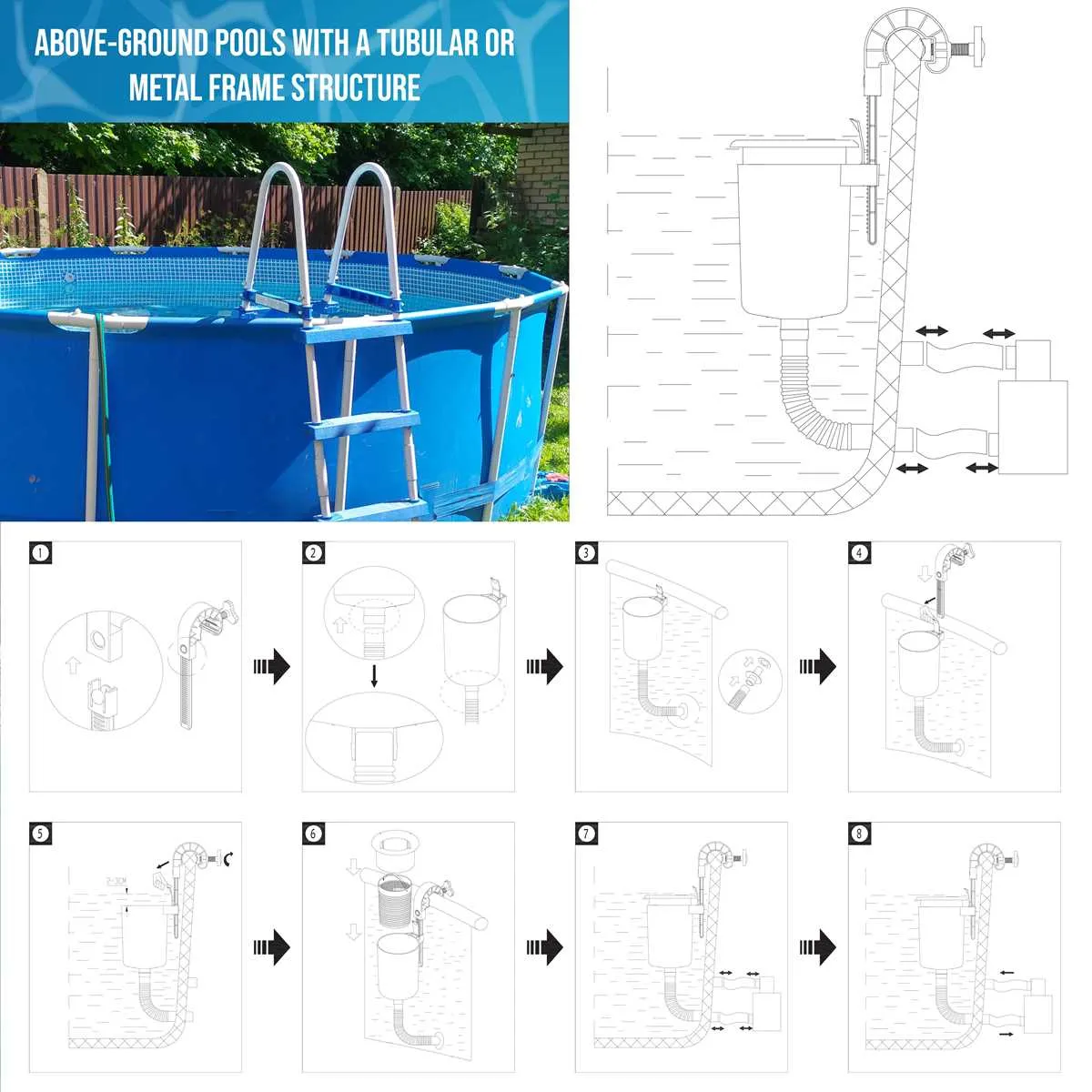 diagram of above ground pool plumbing