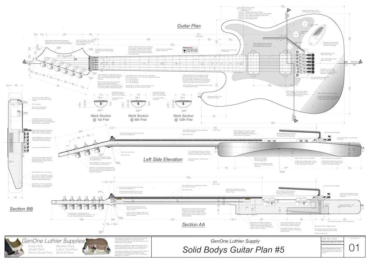 diagram of electric guitar