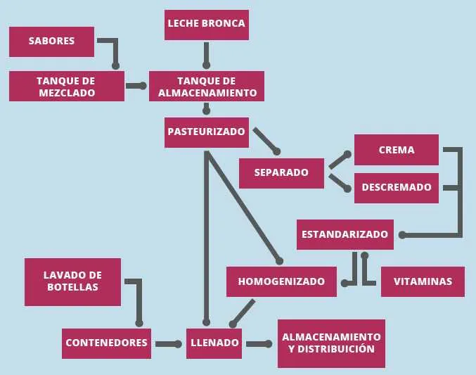 diagrama de flujo del queso