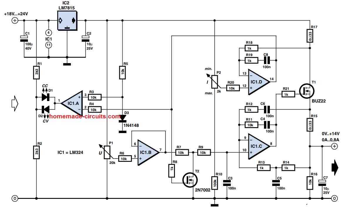 Diy bench power supply schematic