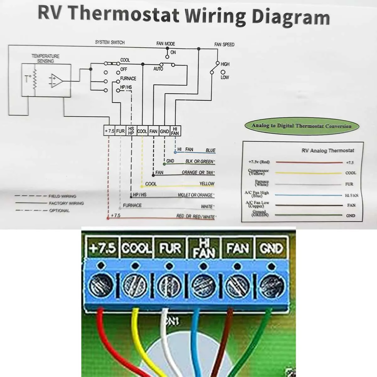 dometic rv air conditioner wiring diagram