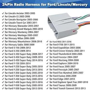 ford f250 radio wiring harness diagram