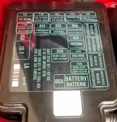 fuse box diagram for 1998 honda civic