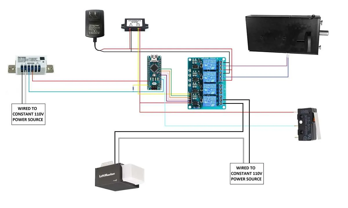 garage door wiring diagram