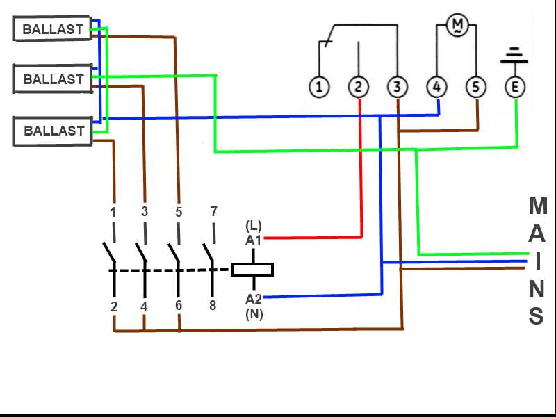 What is a GE lighting contactor wiring diagram?