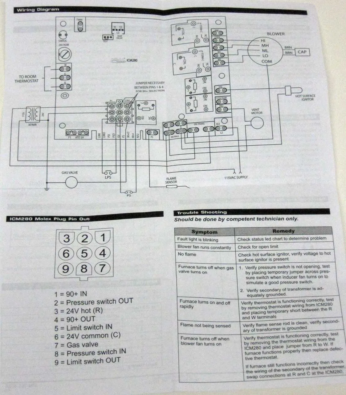 goodman furnace wiring diagram