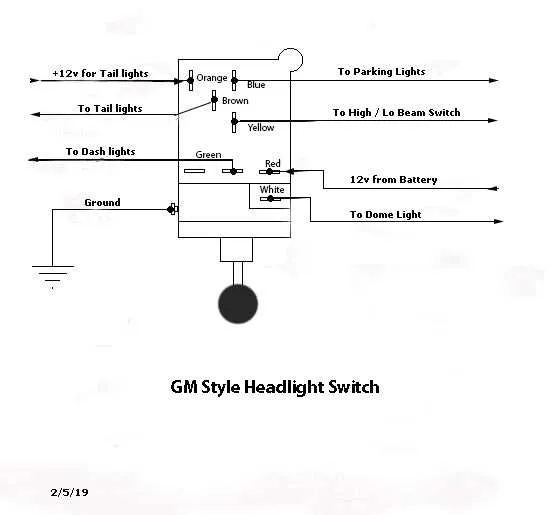 headlight switch wiring diagram