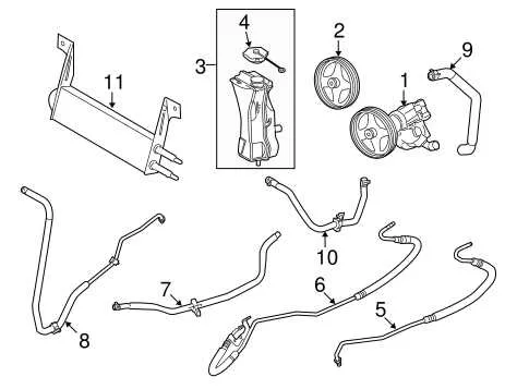 high pressure power steering hose diagram altima 2009