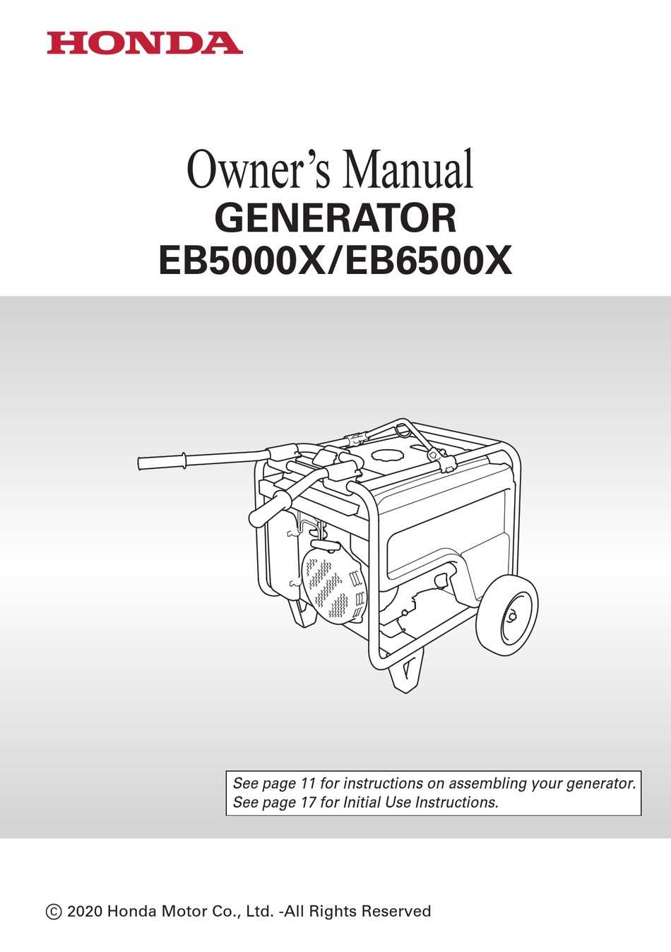 Honda em5000sx parts diagram