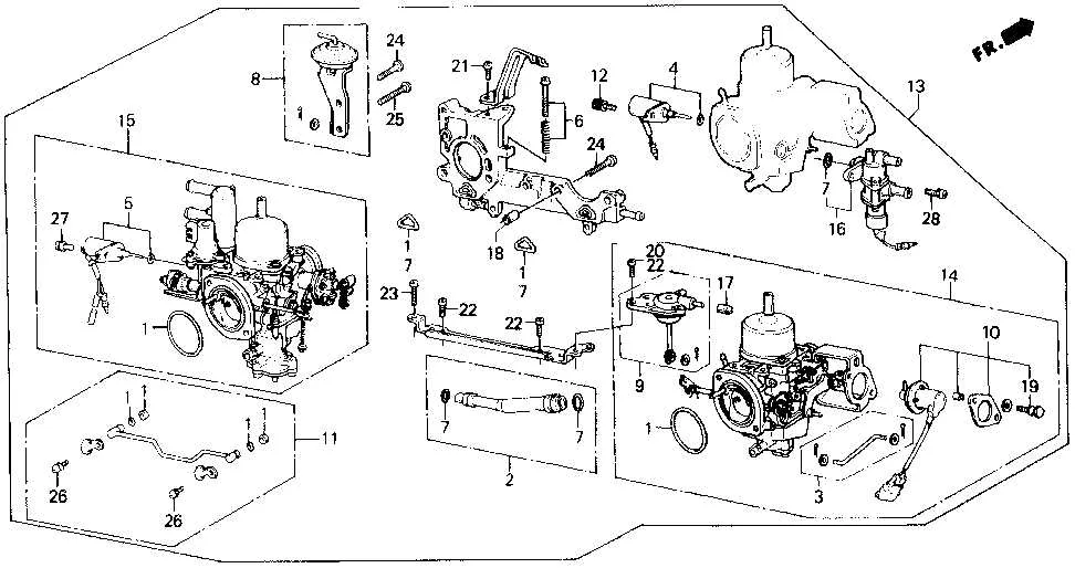 honda gx160 carb diagram
