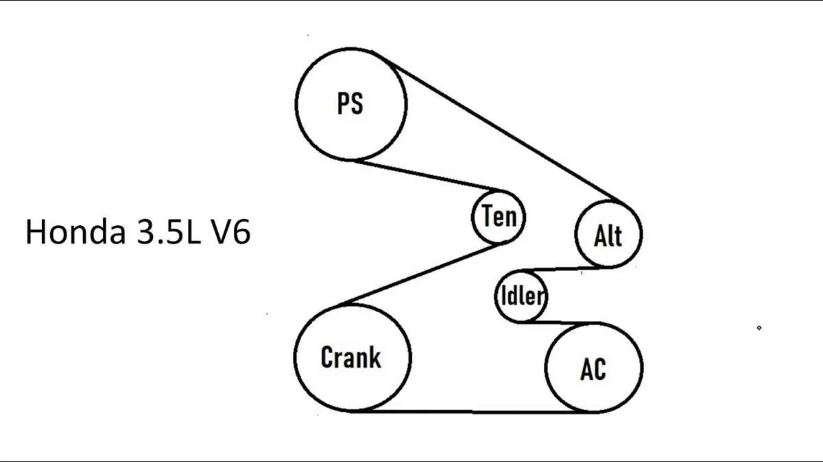 honda pilot belt diagram