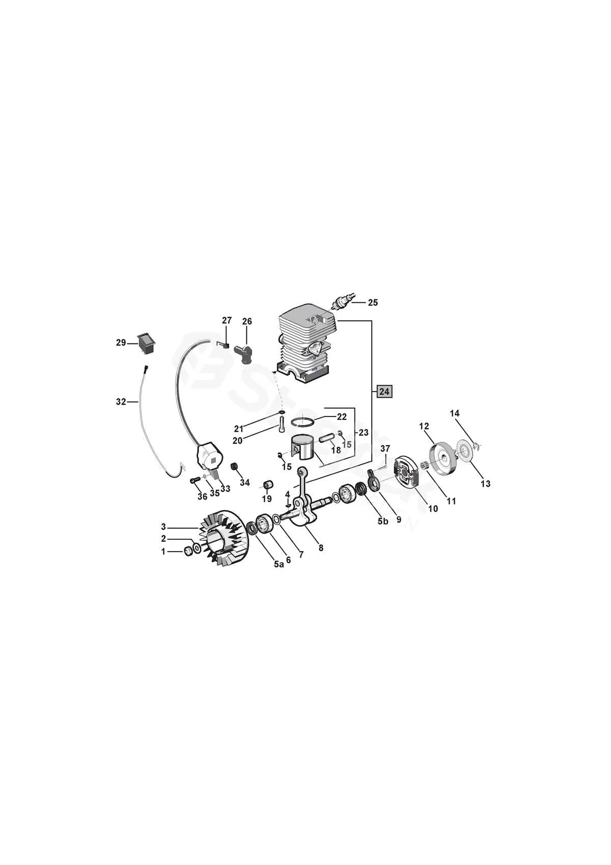 husqvarna 125b parts diagram