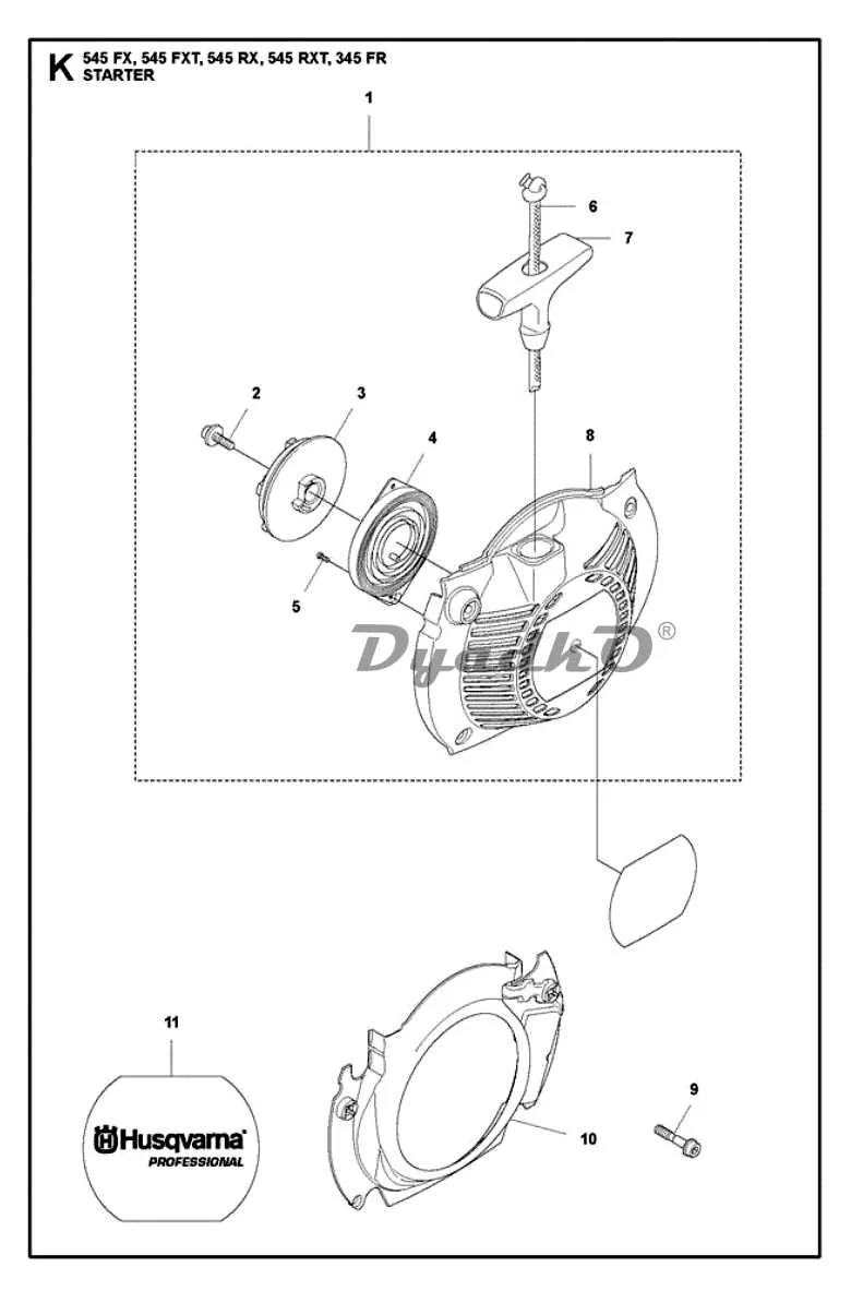 husqvarna 450 rancher parts diagram