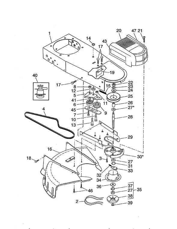 husqvarna walk behind eater diagram