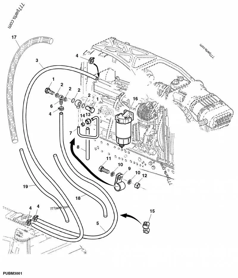 john deere 7775 beed fuel line diagram