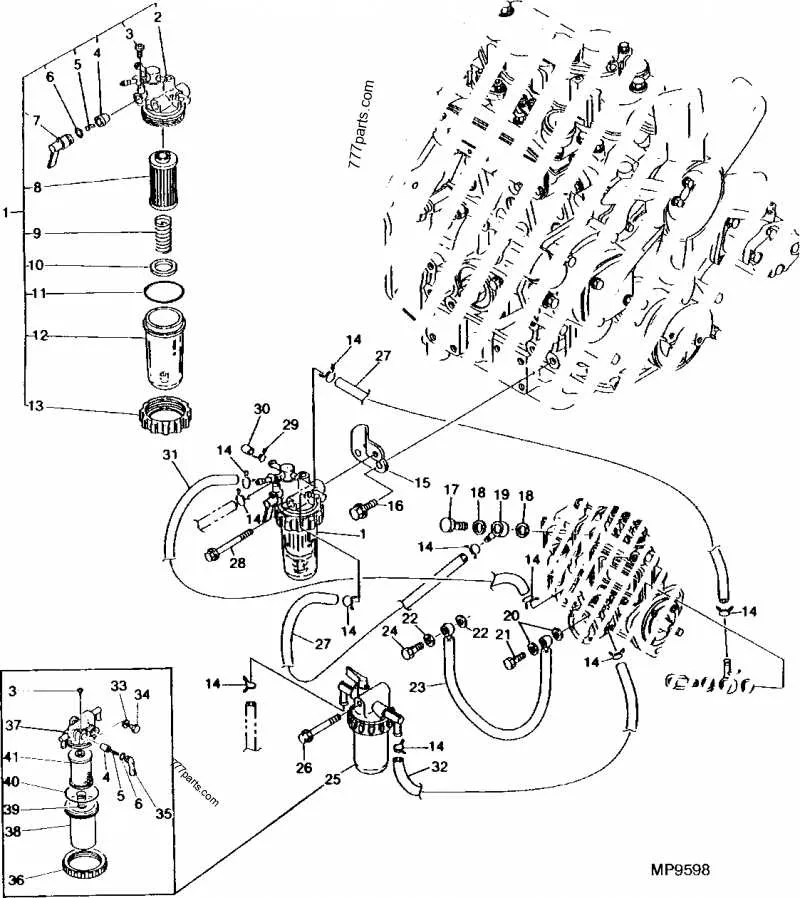 john deere 7775 beed fuel line diagram