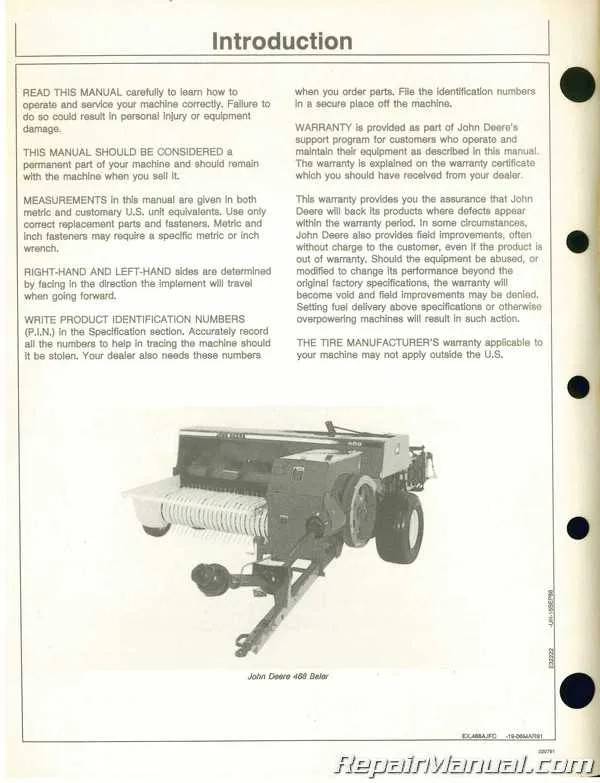 john deere baler parts diagram