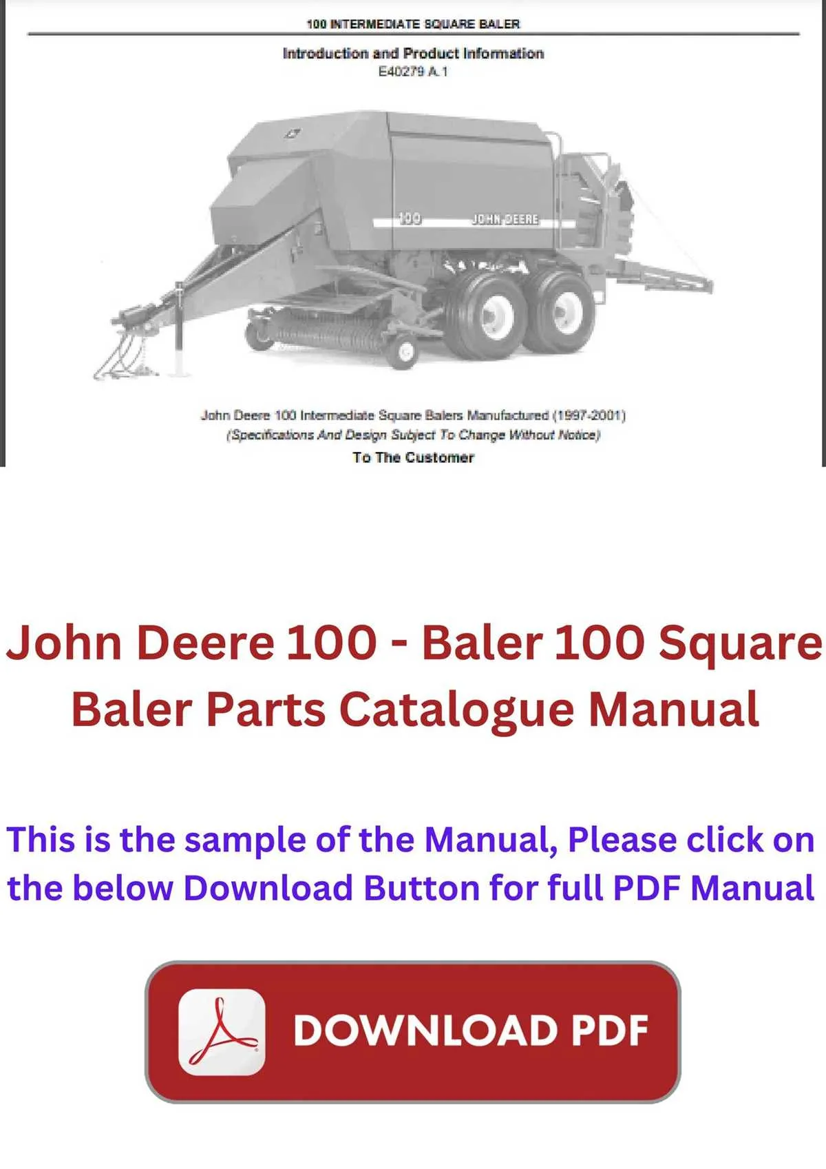 john deere baler parts diagram