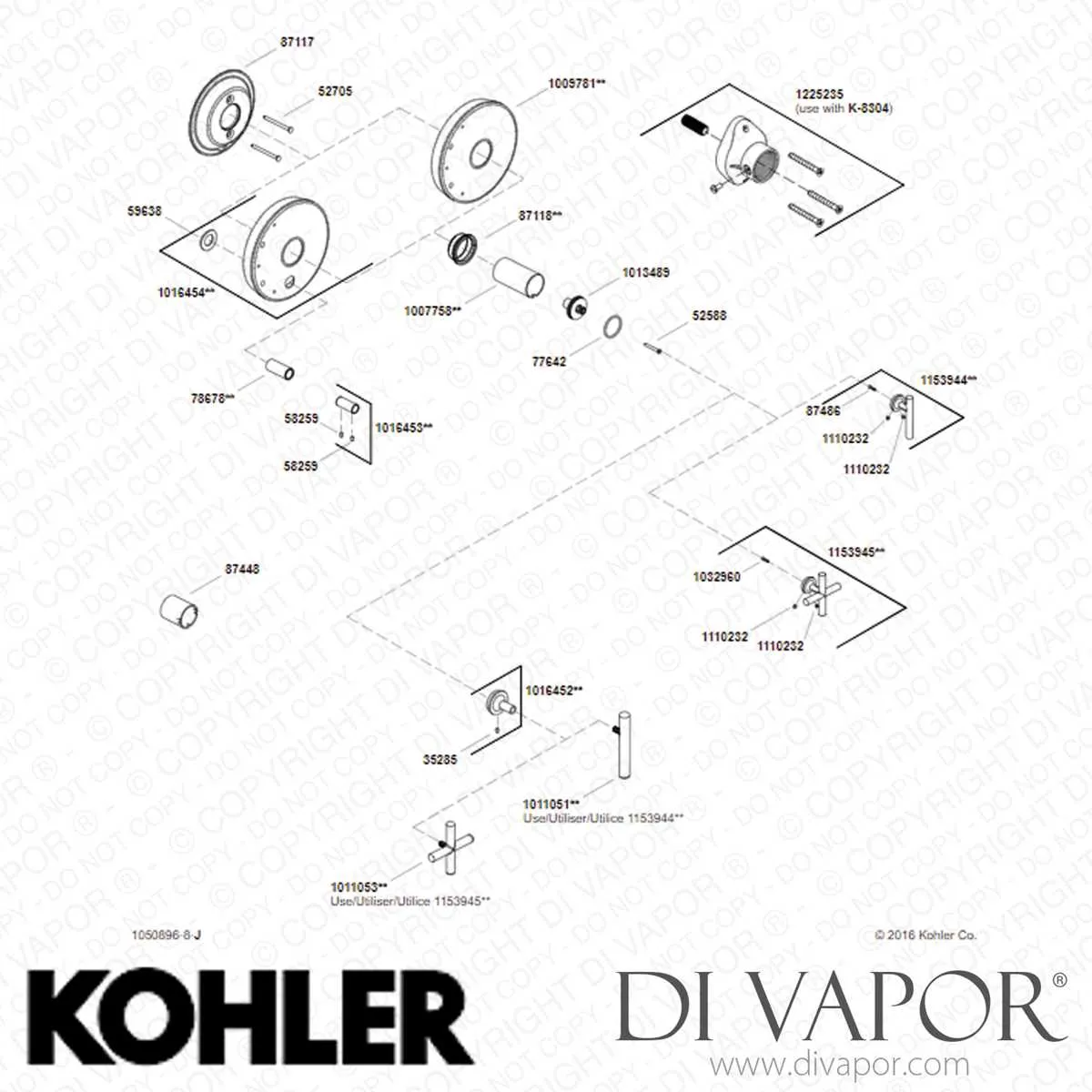 kohler shower valve parts diagram