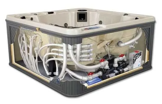 layout hot tub plumbing diagram