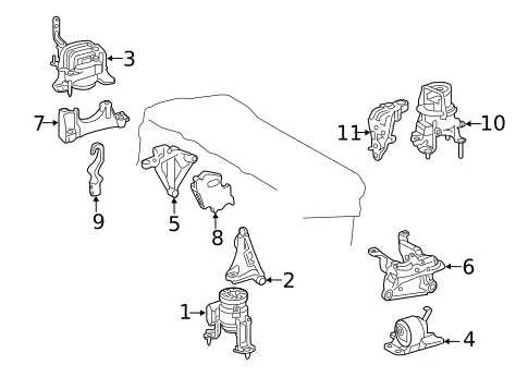 motor mount diagram for a 2005 toyota rav4