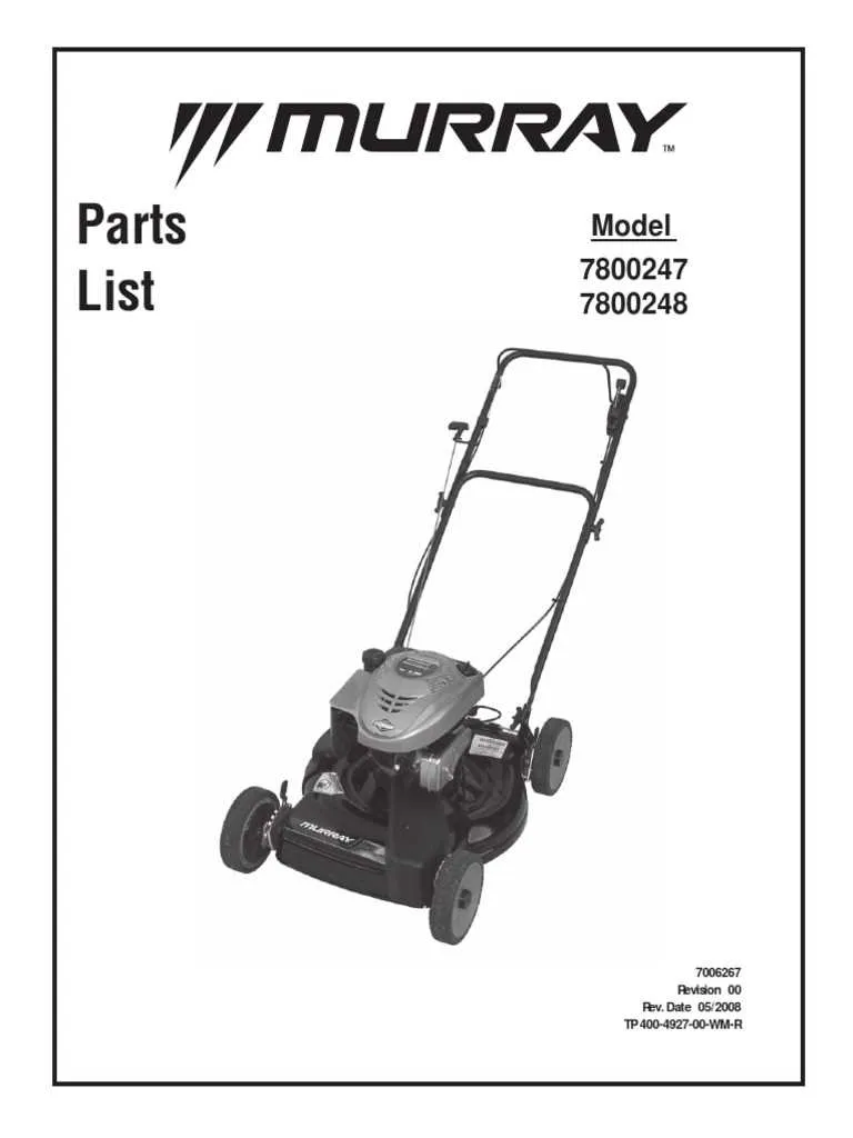 murray lawn mower parts diagram