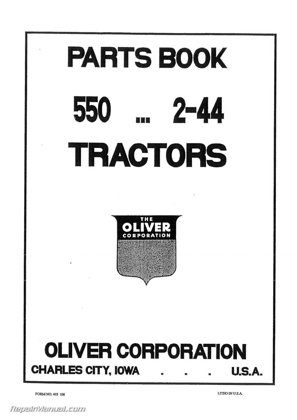 oliver 550 seat diagram